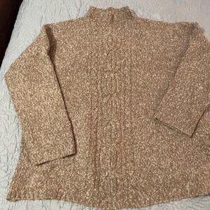 Pure Jill Marled Taupe Sweater Women's size L